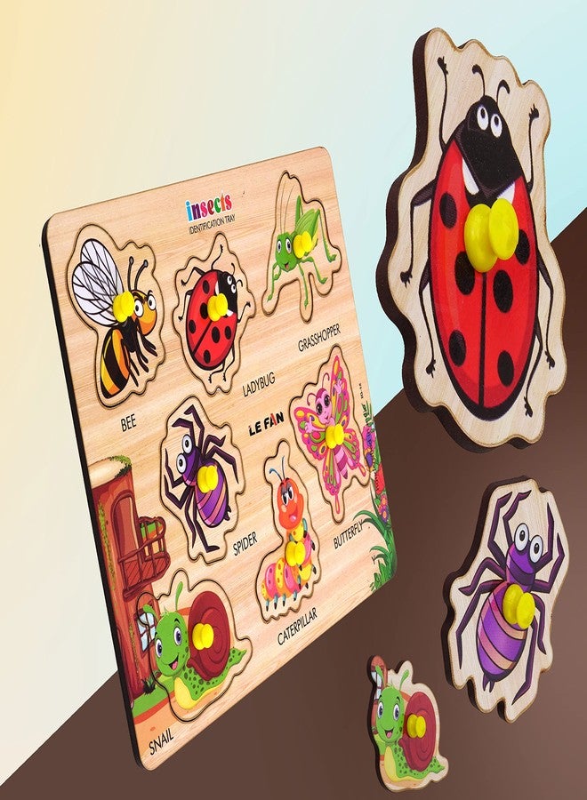 Lefan® Kids Fort Pre Nursery Educational Jigsaw Puzzles for Adults Kids Learning Toys Kit Board Game 2 pcs Set of Hindi Letters & Insects Educational Toy - Image 5